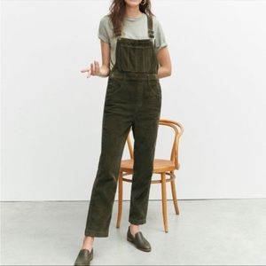 Corduroy Straight Leg Overalls